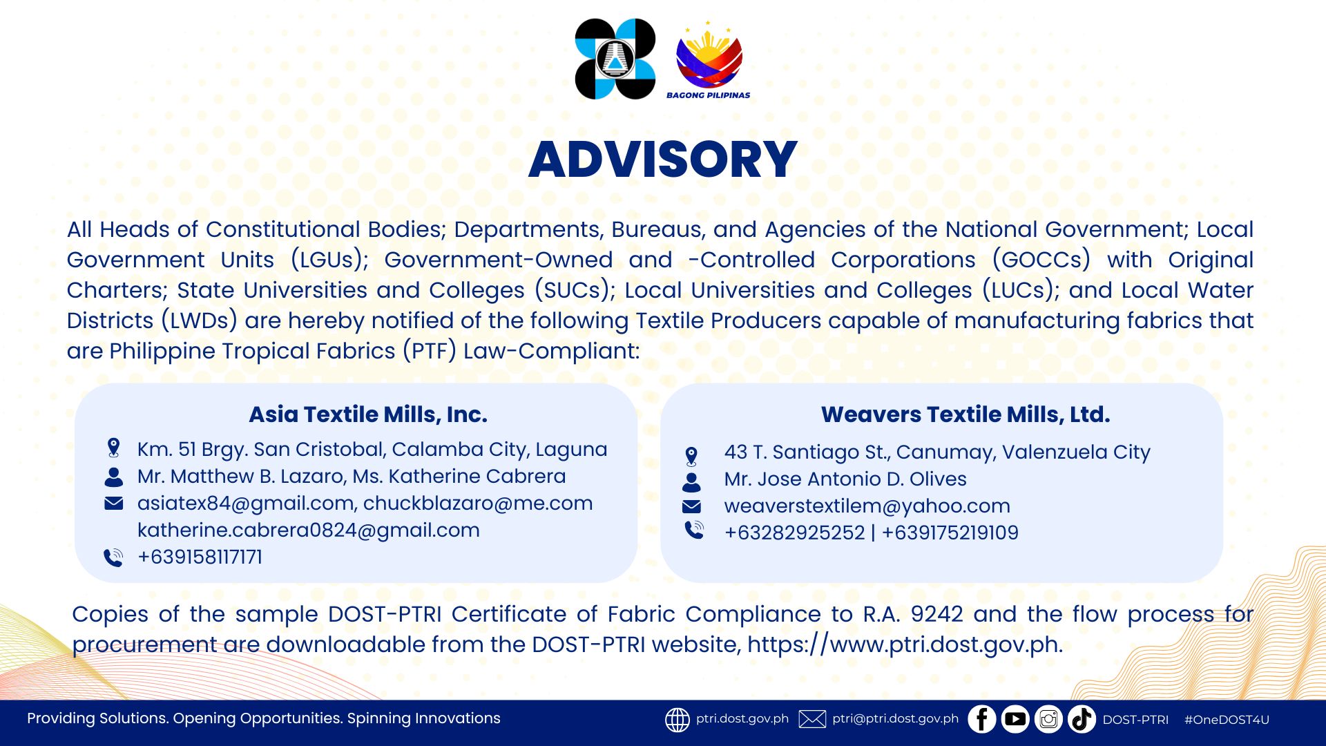 ptf-advisory